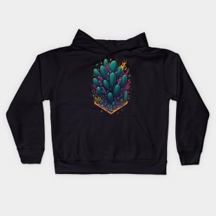 Cactus graffiti art design Kids Hoodie